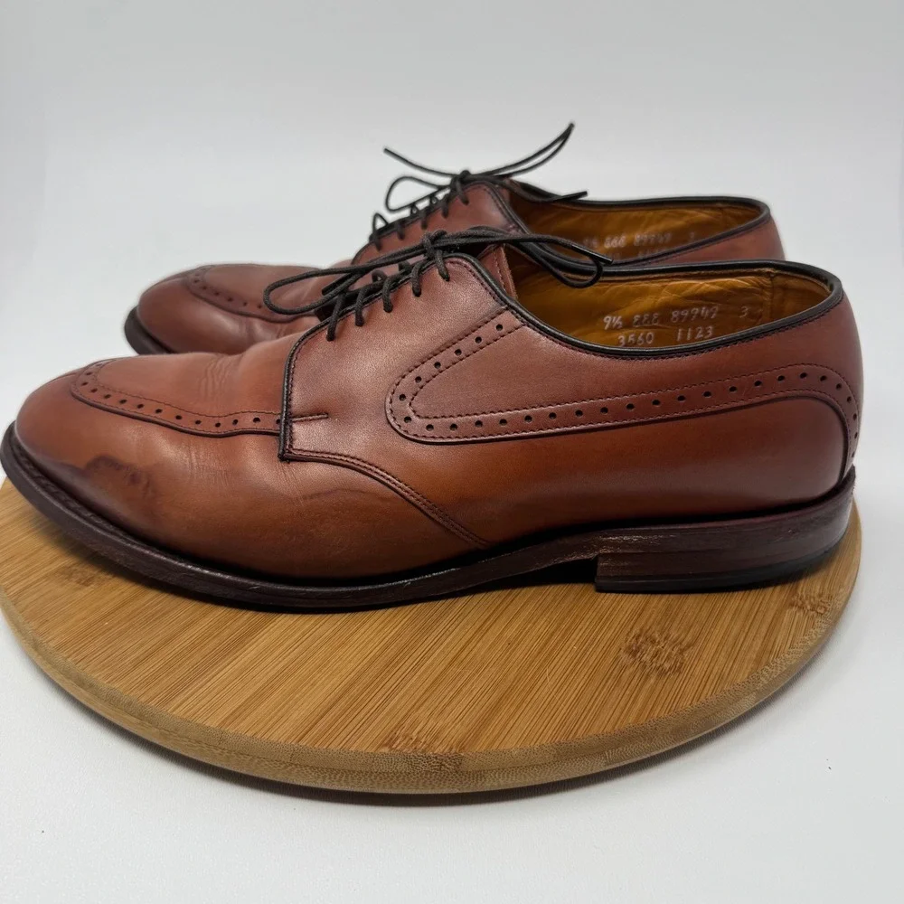 Allen Edmonds Kingsley Mens 9.5 EEE Brown Leather Wingtip‎ Derby Shoes 3560 USA